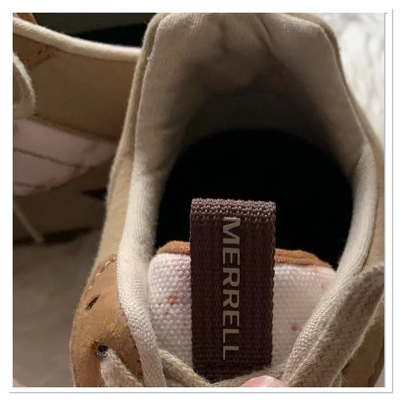 Merrell Alpine Sneaker Lightweight Suede Leather Pink Tan Size 9 - Picture 5 of 16